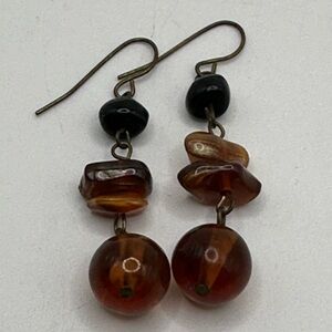 Elegant amber/black Dangle Earrings
